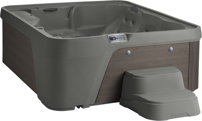 Taupe Shell/Brown Cabinet